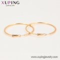 97339 xuping simple style big plain circle design 18k gold color fashion women's hoop earrings